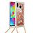 Coque Silicone Housse Etui Gel Bling-Bling avec Laniere Strap S03 pour Samsung Galaxy M20 Petit