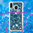 Coque Silicone Housse Etui Gel Bling-Bling avec Laniere Strap S03 pour Samsung Galaxy M20 Petit