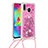 Coque Silicone Housse Etui Gel Bling-Bling avec Laniere Strap S03 pour Samsung Galaxy M20 Petit