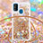 Coque Silicone Housse Etui Gel Bling-Bling avec Laniere Strap S03 pour Samsung Galaxy M21 Petit