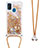 Coque Silicone Housse Etui Gel Bling-Bling avec Laniere Strap S03 pour Samsung Galaxy M21 Petit