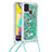 Coque Silicone Housse Etui Gel Bling-Bling avec Laniere Strap S03 pour Samsung Galaxy M31 Petit