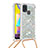 Coque Silicone Housse Etui Gel Bling-Bling avec Laniere Strap S03 pour Samsung Galaxy M31 Petit