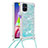 Coque Silicone Housse Etui Gel Bling-Bling avec Laniere Strap S03 pour Samsung Galaxy M51 Petit