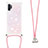 Coque Silicone Housse Etui Gel Bling-Bling avec Laniere Strap S03 pour Samsung Galaxy Note 10 Plus 5G Rose