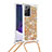 Coque Silicone Housse Etui Gel Bling-Bling avec Laniere Strap S03 pour Samsung Galaxy Note 20 Ultra 5G Petit