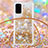 Coque Silicone Housse Etui Gel Bling-Bling avec Laniere Strap S03 pour Samsung Galaxy S20 5G Petit