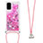 Coque Silicone Housse Etui Gel Bling-Bling avec Laniere Strap S03 pour Samsung Galaxy S20 5G Petit