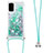 Coque Silicone Housse Etui Gel Bling-Bling avec Laniere Strap S03 pour Samsung Galaxy S20 5G Vert