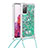 Coque Silicone Housse Etui Gel Bling-Bling avec Laniere Strap S03 pour Samsung Galaxy S20 FE (2022) 5G Vert