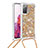 Coque Silicone Housse Etui Gel Bling-Bling avec Laniere Strap S03 pour Samsung Galaxy S20 FE 5G Petit