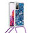 Coque Silicone Housse Etui Gel Bling-Bling avec Laniere Strap S03 pour Samsung Galaxy S20 FE 5G Petit