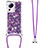 Coque Silicone Housse Etui Gel Bling-Bling avec Laniere Strap S03 pour Xiaomi Civi 2 5G Violet