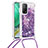 Coque Silicone Housse Etui Gel Bling-Bling avec Laniere Strap S03 pour Xiaomi Mi 10T 5G Petit