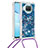 Coque Silicone Housse Etui Gel Bling-Bling avec Laniere Strap S03 pour Xiaomi Mi 10T Lite 5G Bleu