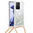 Coque Silicone Housse Etui Gel Bling-Bling avec Laniere Strap S03 pour Xiaomi Mi 11T 5G Argent