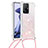 Coque Silicone Housse Etui Gel Bling-Bling avec Laniere Strap S03 pour Xiaomi Mi 11T Pro 5G Rose