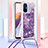 Coque Silicone Housse Etui Gel Bling-Bling avec Laniere Strap S03 pour Xiaomi Poco C55 Violet