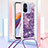 Coque Silicone Housse Etui Gel Bling-Bling avec Laniere Strap S03 pour Xiaomi Redmi 12C 4G Violet
