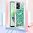 Coque Silicone Housse Etui Gel Bling-Bling avec Laniere Strap S03 pour Xiaomi Redmi Note 12 5G Vert