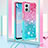 Coque Silicone Housse Etui Gel Bling-Bling avec Laniere Strap YB1 pour Motorola Moto G 5G (2023) Petit