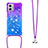 Coque Silicone Housse Etui Gel Bling-Bling avec Laniere Strap YB1 pour Motorola Moto G 5G (2023) Petit