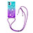 Coque Silicone Housse Etui Gel Bling-Bling avec Laniere Strap YB1 pour Samsung Galaxy M04 Petit