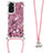 Coque Silicone Housse Etui Gel Bling-Bling avec Laniere Strap YB1 pour Xiaomi Redmi Note 11 4G (2022) Violet Clair