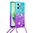 Coque Silicone Housse Etui Gel Bling-Bling avec Laniere Strap YB1 pour Xiaomi Redmi Note 12 5G Petit