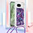 Coque Silicone Housse Etui Gel Bling-Bling avec Laniere Strap YB2 pour Google Pixel 8a 5G Violet