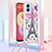 Coque Silicone Housse Etui Gel Bling-Bling avec Laniere Strap YB2 pour Samsung Galaxy A04 4G Petit