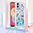 Coque Silicone Housse Etui Gel Bling-Bling avec Laniere Strap YB2 pour Samsung Galaxy A04 4G Petit