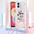 Coque Silicone Housse Etui Gel Bling-Bling avec Laniere Strap YB2 pour Samsung Galaxy A04E Rose