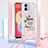 Coque Silicone Housse Etui Gel Bling-Bling avec Laniere Strap YB2 pour Samsung Galaxy F04 Petit