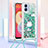 Coque Silicone Housse Etui Gel Bling-Bling avec Laniere Strap YB2 pour Samsung Galaxy F04 Petit