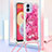 Coque Silicone Housse Etui Gel Bling-Bling avec Laniere Strap YB2 pour Samsung Galaxy M04 Petit