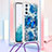 Coque Silicone Housse Etui Gel Bling-Bling avec Laniere Strap YB2 pour Samsung Galaxy Quantum4 5G Petit