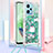 Coque Silicone Housse Etui Gel Bling-Bling avec Laniere Strap YB2 pour Xiaomi Redmi Note 12 5G Vert