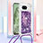 Coque Silicone Housse Etui Gel Bling-Bling avec Laniere Strap YB3 pour Google Pixel 8a 5G Violet