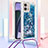 Coque Silicone Housse Etui Gel Bling-Bling avec Laniere Strap YB3 pour Motorola Moto G Stylus (2023) 4G Bleu