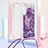 Coque Silicone Housse Etui Gel Bling-Bling avec Laniere Strap YB3 pour Samsung Galaxy A34 5G Violet