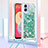 Coque Silicone Housse Etui Gel Bling-Bling avec Laniere Strap YB3 pour Samsung Galaxy F04 Petit