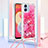 Coque Silicone Housse Etui Gel Bling-Bling avec Laniere Strap YB3 pour Samsung Galaxy M04 Petit