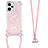 Coque Silicone Housse Etui Gel Bling-Bling avec Laniere Strap YB3 pour Xiaomi Poco F5 5G Or Rose