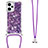 Coque Silicone Housse Etui Gel Bling-Bling avec Laniere Strap YB3 pour Xiaomi Poco F5 5G Violet