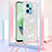 Coque Silicone Housse Etui Gel Bling-Bling avec Laniere Strap YB3 pour Xiaomi Poco X5 5G Argent