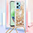 Coque Silicone Housse Etui Gel Bling-Bling avec Laniere Strap YB3 pour Xiaomi Poco X5 5G Or