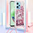 Coque Silicone Housse Etui Gel Bling-Bling avec Laniere Strap YB3 pour Xiaomi Redmi Note 12 5G Petit
