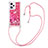 Coque Silicone Housse Etui Gel Bling-Bling avec Laniere Strap YB3 pour Xiaomi Redmi Note 12 Pro 5G Petit