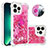 Coque Silicone Housse Etui Gel Bling-Bling avec Support Bague Anneau S01 pour Apple iPhone 13 Pro Max Petit